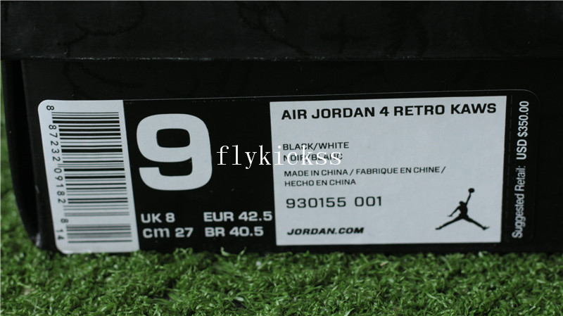 Update Version Air Jordan 4 Retro Black Kaws